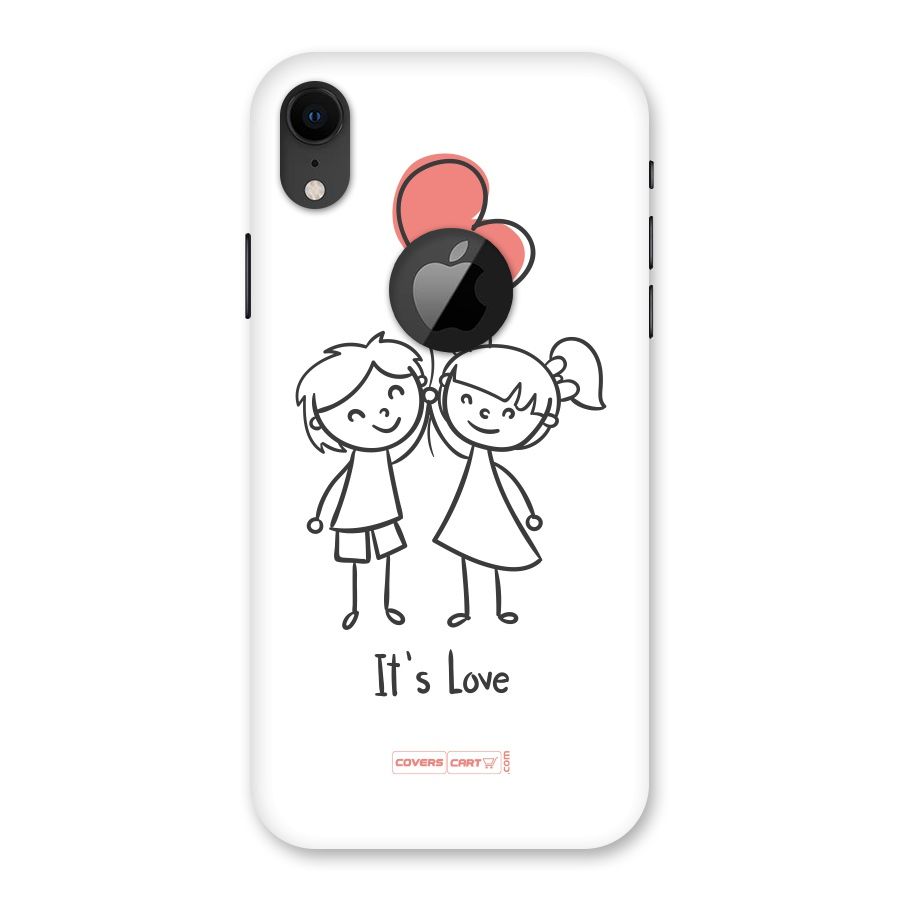Its Love Back Case for iPhone XR Logo Cut