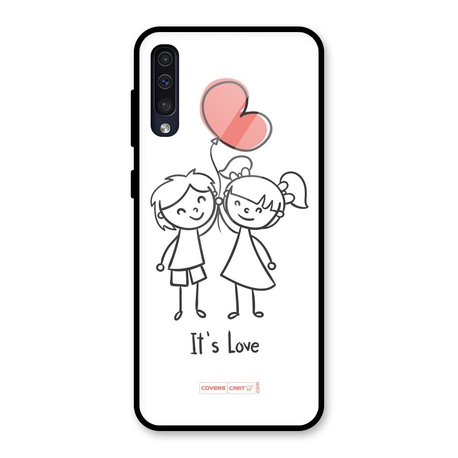 Its Love Glass Back Case for Galaxy A50