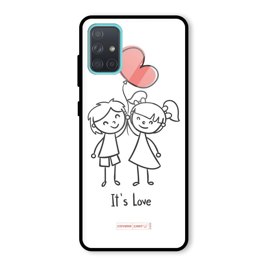 Its Love Glass Back Case for Galaxy A71