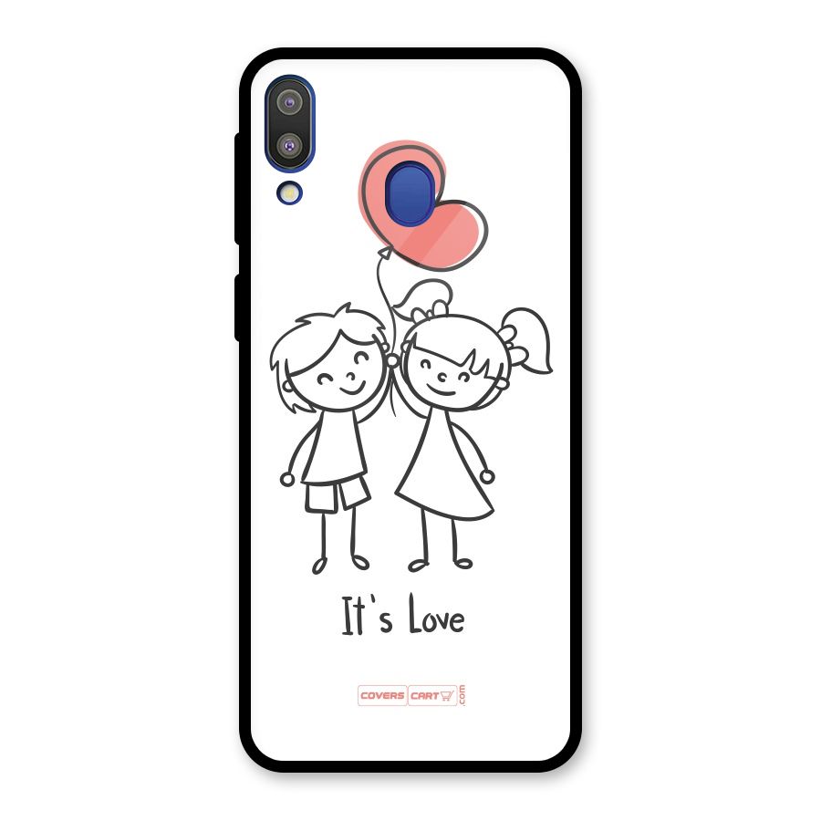 Its Love Glass Back Case for Galaxy M20