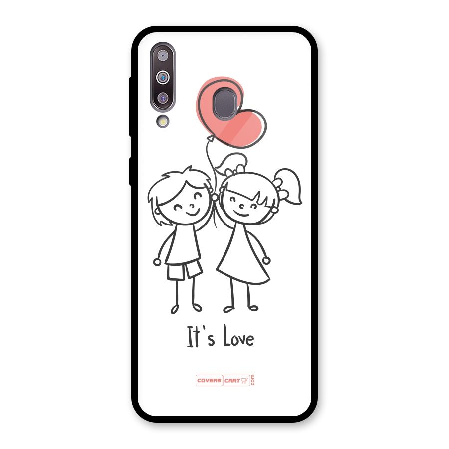 Its Love Glass Back Case for Galaxy M30