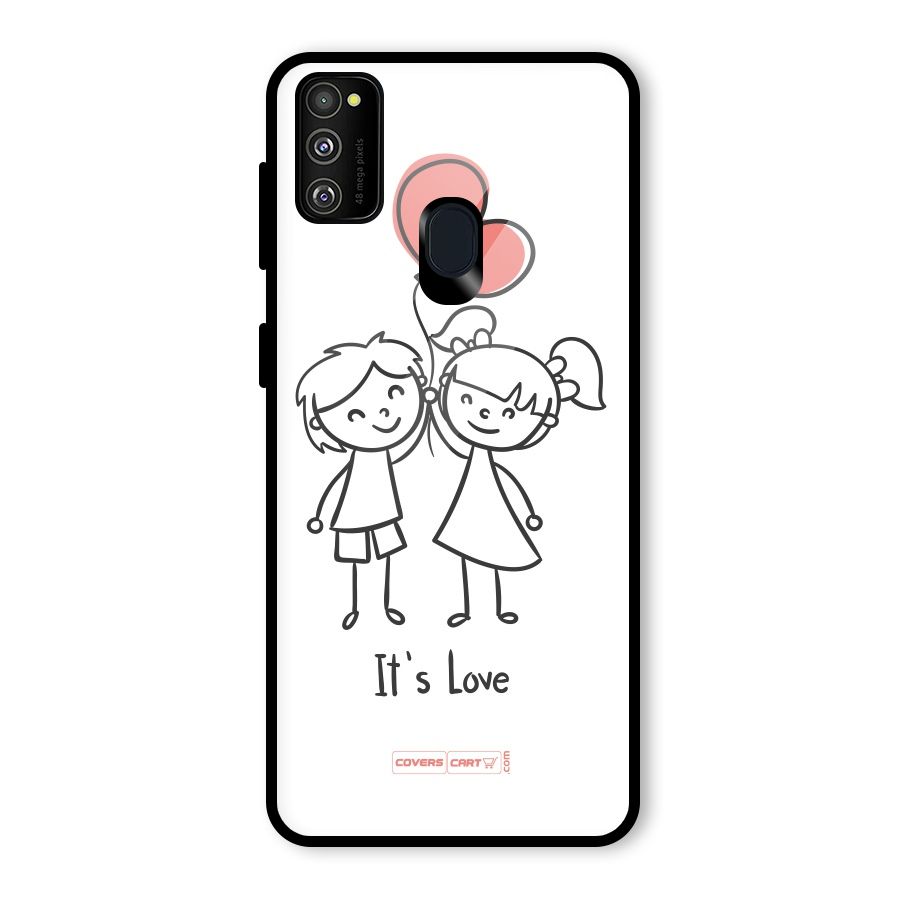 Its Love Glass Back Case for Galaxy M30s