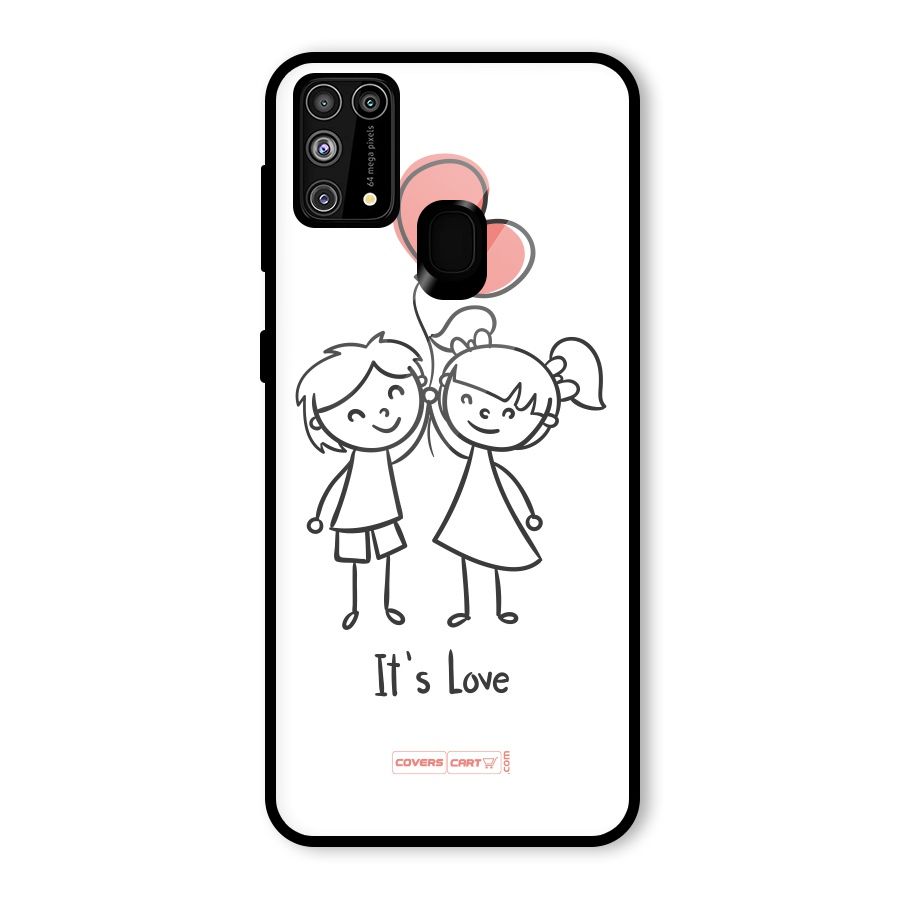 Its Love Glass Back Case for Galaxy M31