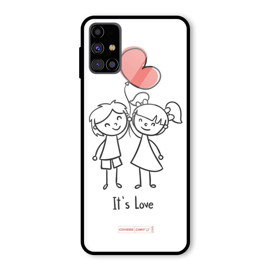 Its Love Glass Back Case for Galaxy M31s