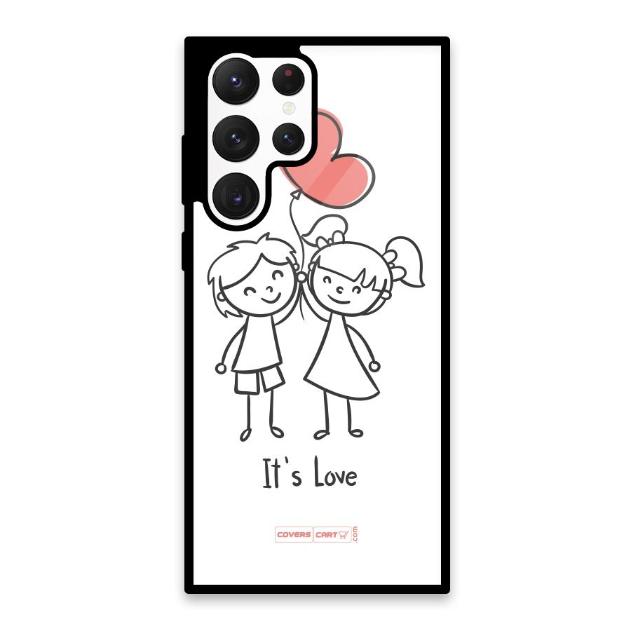 Its Love Glass Back Case for Galaxy S22 Ultra 5G