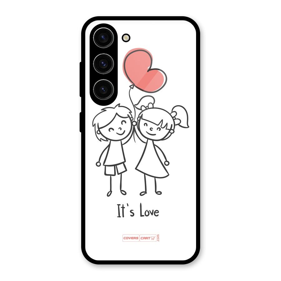 Its Love Glass Back Case for Galaxy S23