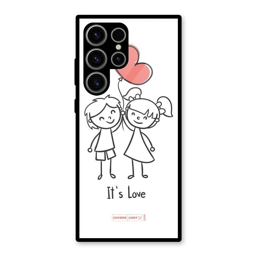 Its Love Glass Back Case for Galaxy S23 Ultra