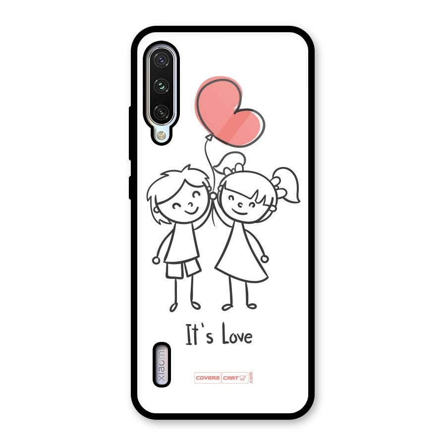 Its Love Glass Back Case for Mi A3