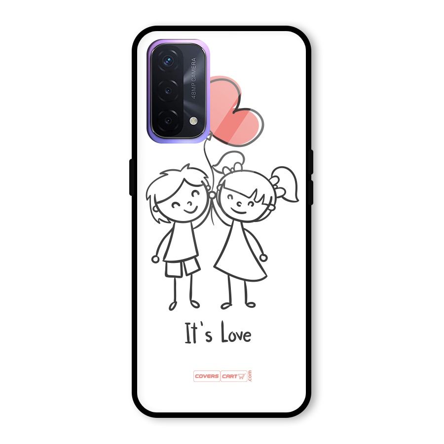 Its Love Glass Back Case for Oppo A74 5G