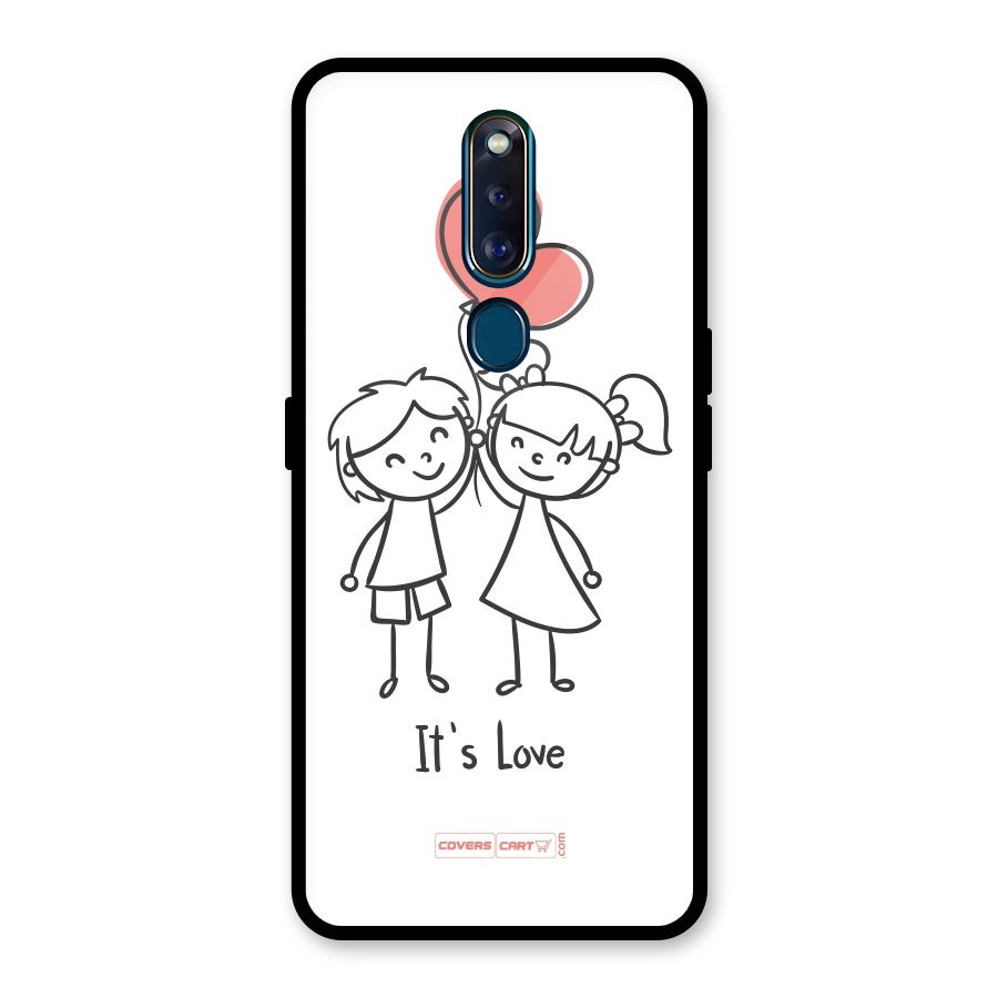 Its Love Glass Back Case for Oppo F11 Pro