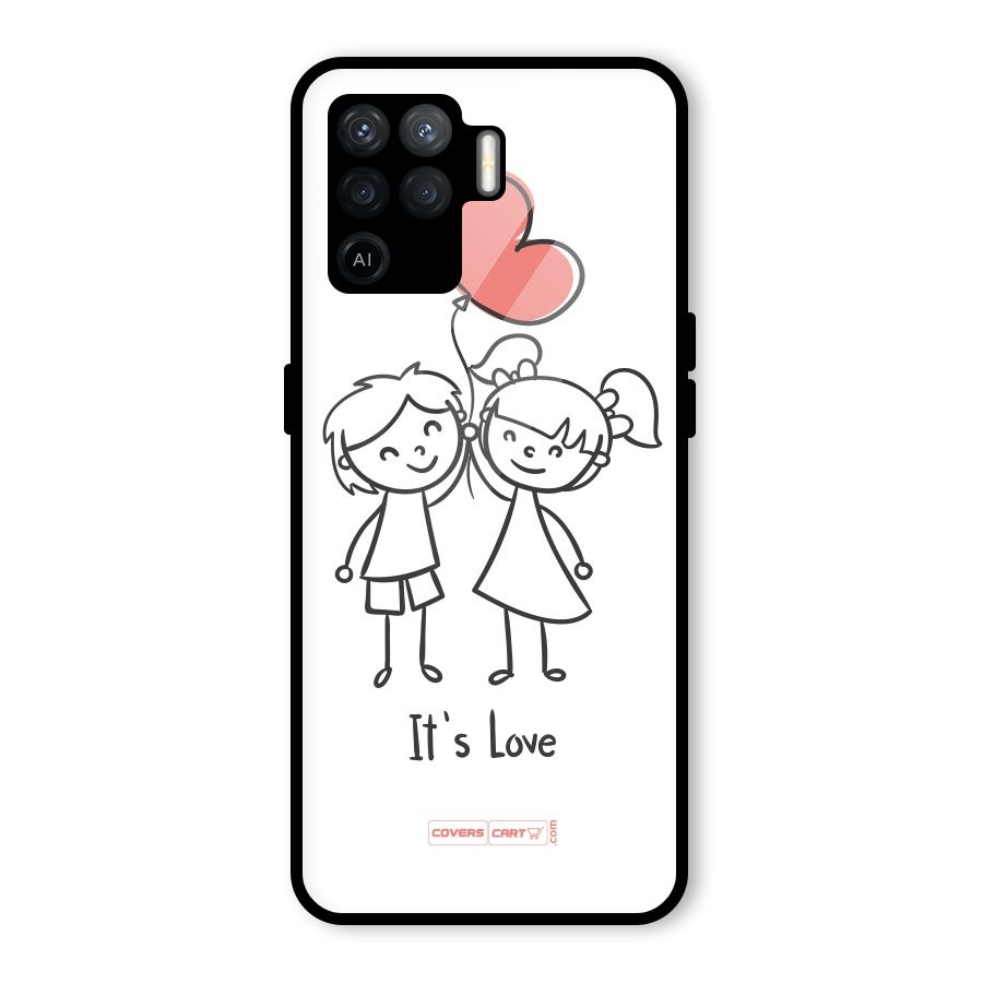 Its Love Glass Back Case for Oppo F19 Pro