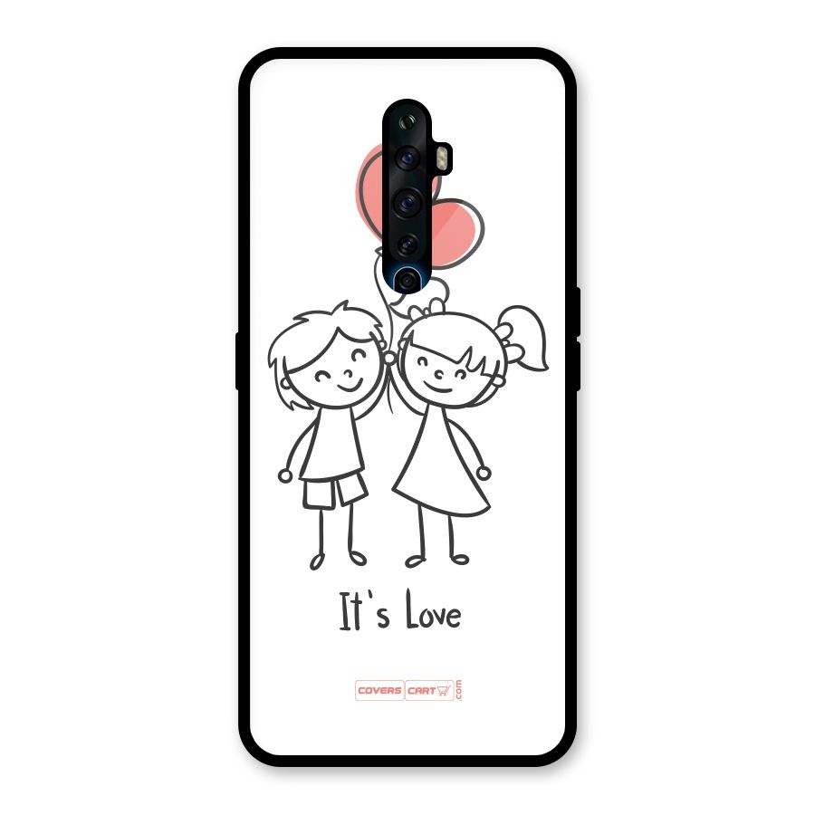 Its Love Glass Back Case for Oppo Reno2 F