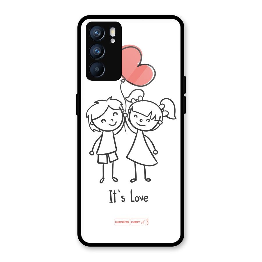 Its Love Glass Back Case for Oppo Reno6 5G