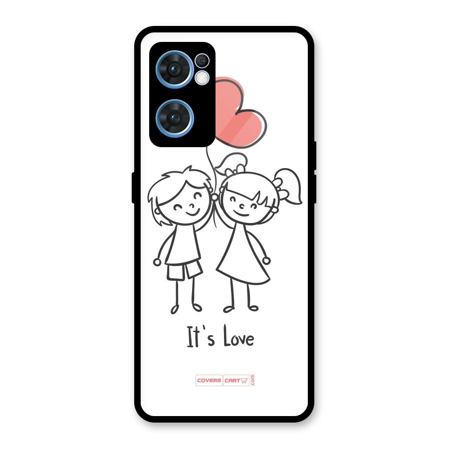 Its Love Glass Back Case for Oppo Reno7 5G