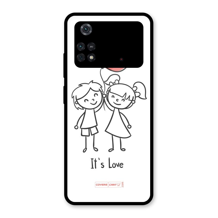 Its Love Glass Back Case for Poco M4 Pro 4G