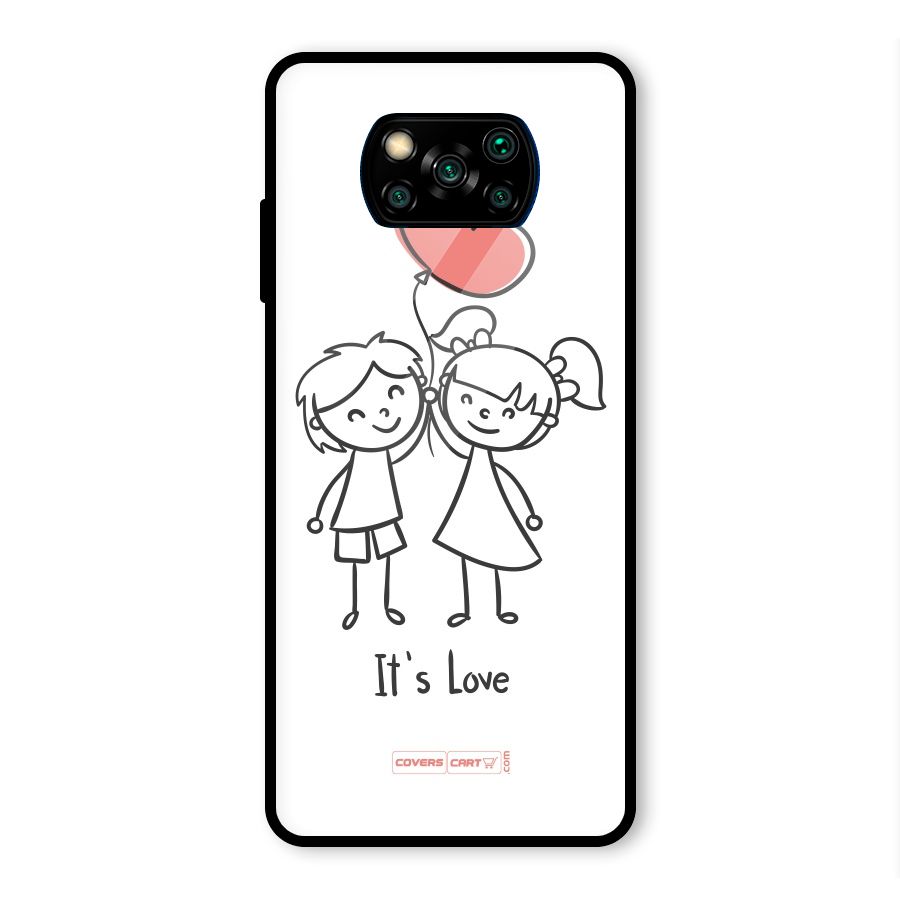 Its Love Glass Back Case for Poco X3 Pro