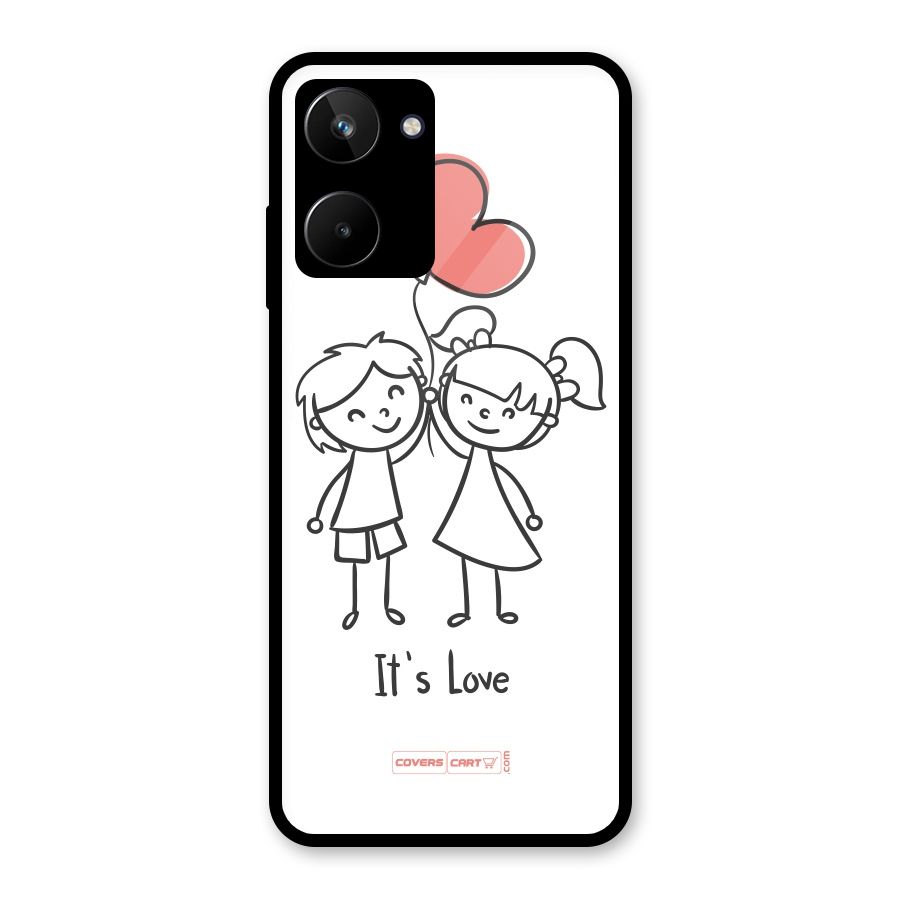 Its Love Glass Back Case for Realme 10