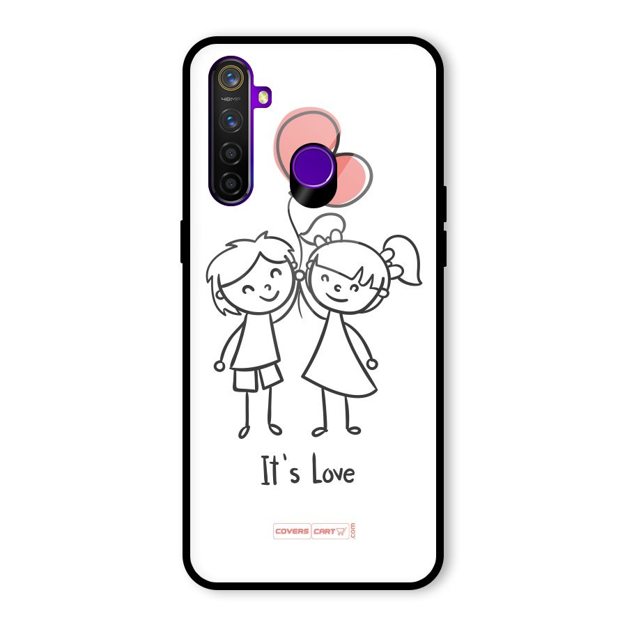 Its Love Glass Back Case for Realme 5 Pro