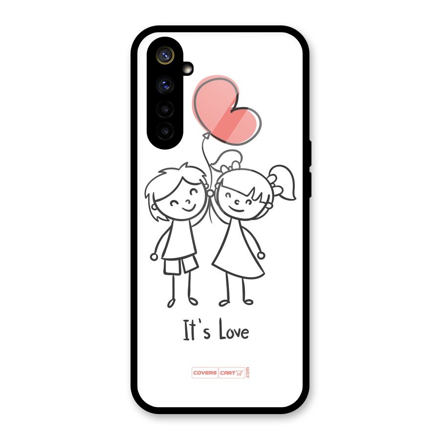 Its Love Glass Back Case for Realme 6