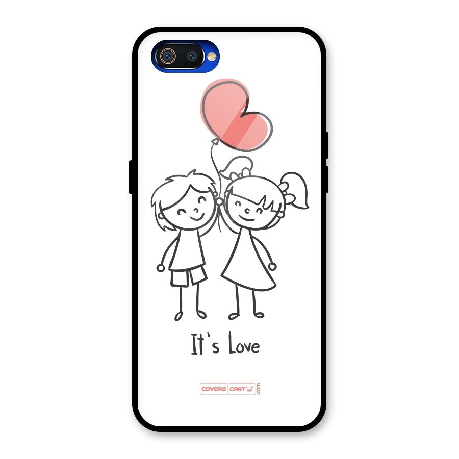 Its Love Glass Back Case for Realme C2