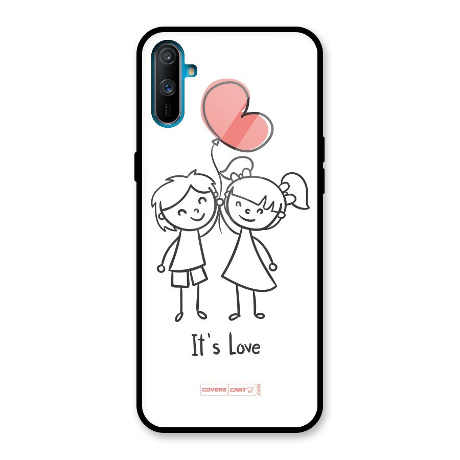 Its Love Glass Back Case for Realme C3