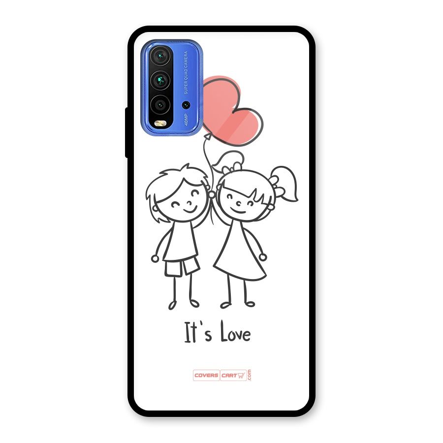 Its Love Glass Back Case for Redmi 9 Power