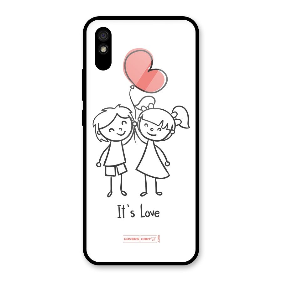 Its Love Glass Back Case for Redmi 9i