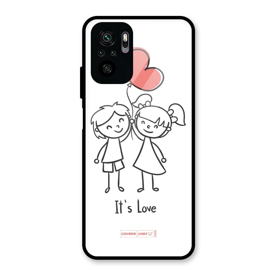 Its Love Glass Back Case for Redmi Note 10S