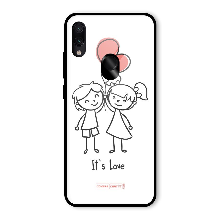 Its Love Glass Back Case for Redmi Note 7 Pro