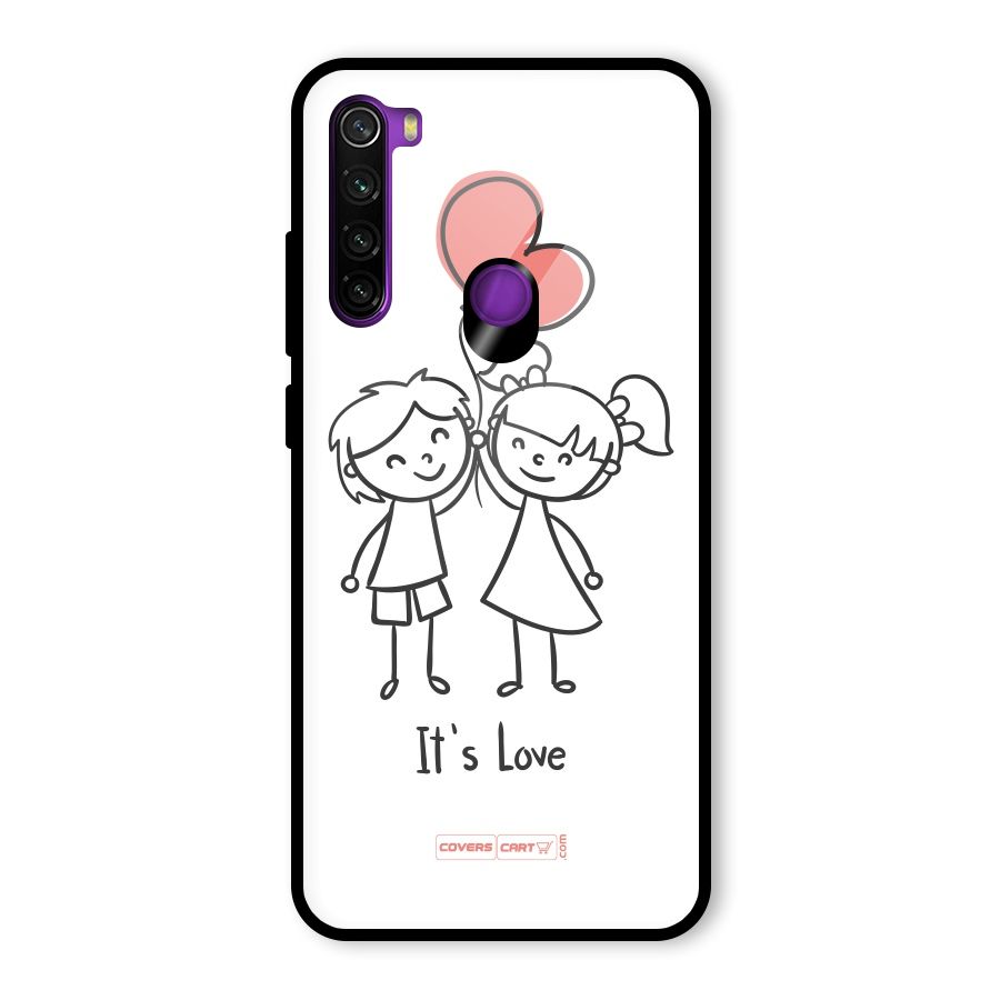 Its Love Glass Back Case for Redmi Note 8