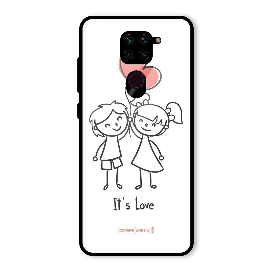 Its Love Glass Back Case for Redmi Note 9