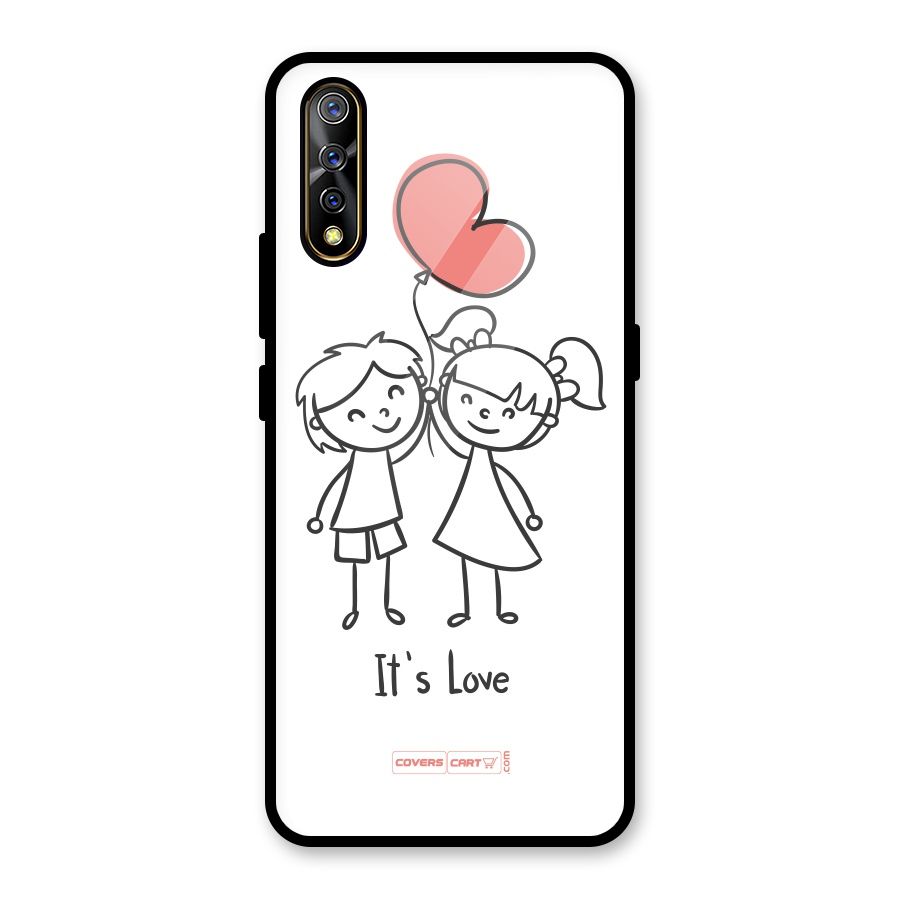 Its Love Glass Back Case for Vivo S1