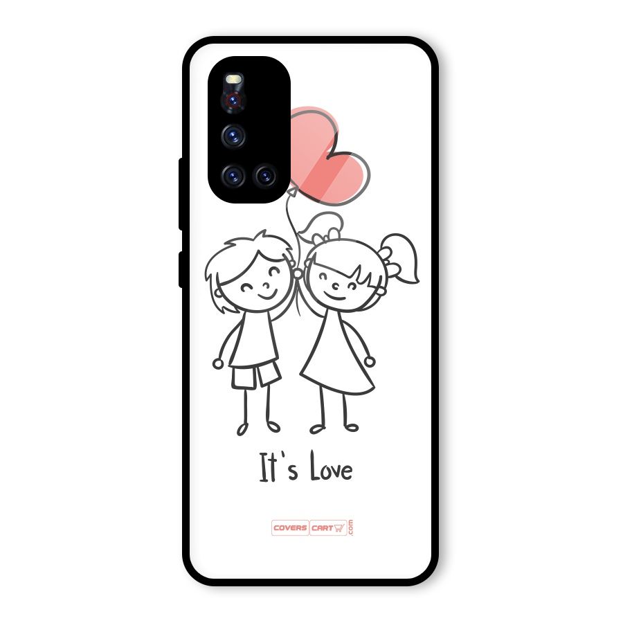 Its Love Glass Back Case for Vivo V19