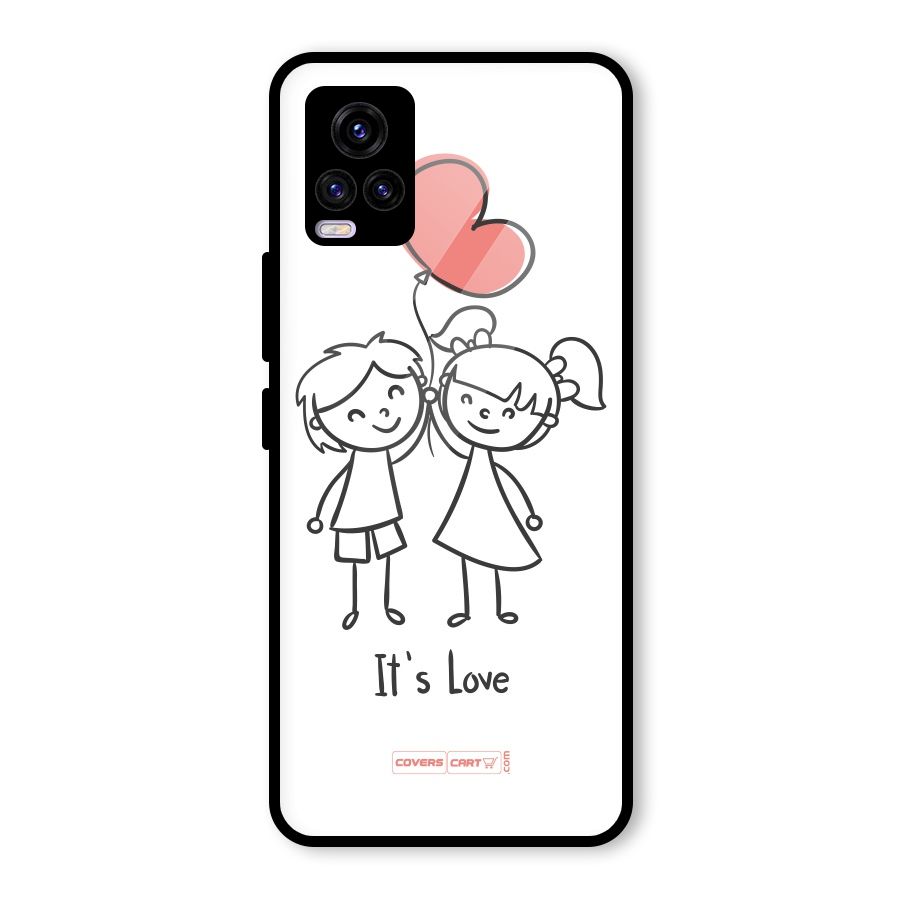Its Love Glass Back Case for Vivo V20