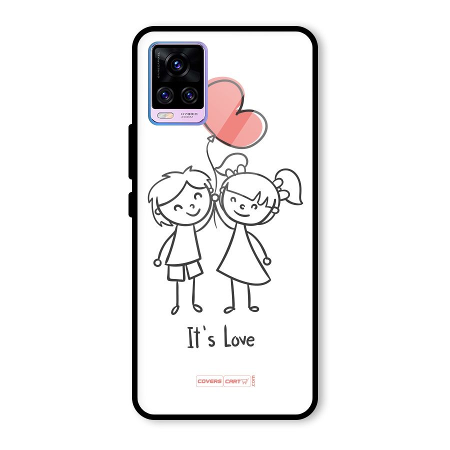 Its Love Glass Back Case for Vivo V20 Pro