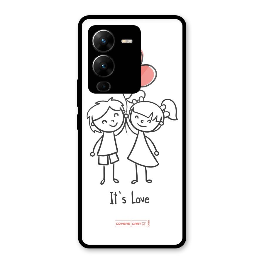 Its Love Glass Back Case for Vivo V25 Pro