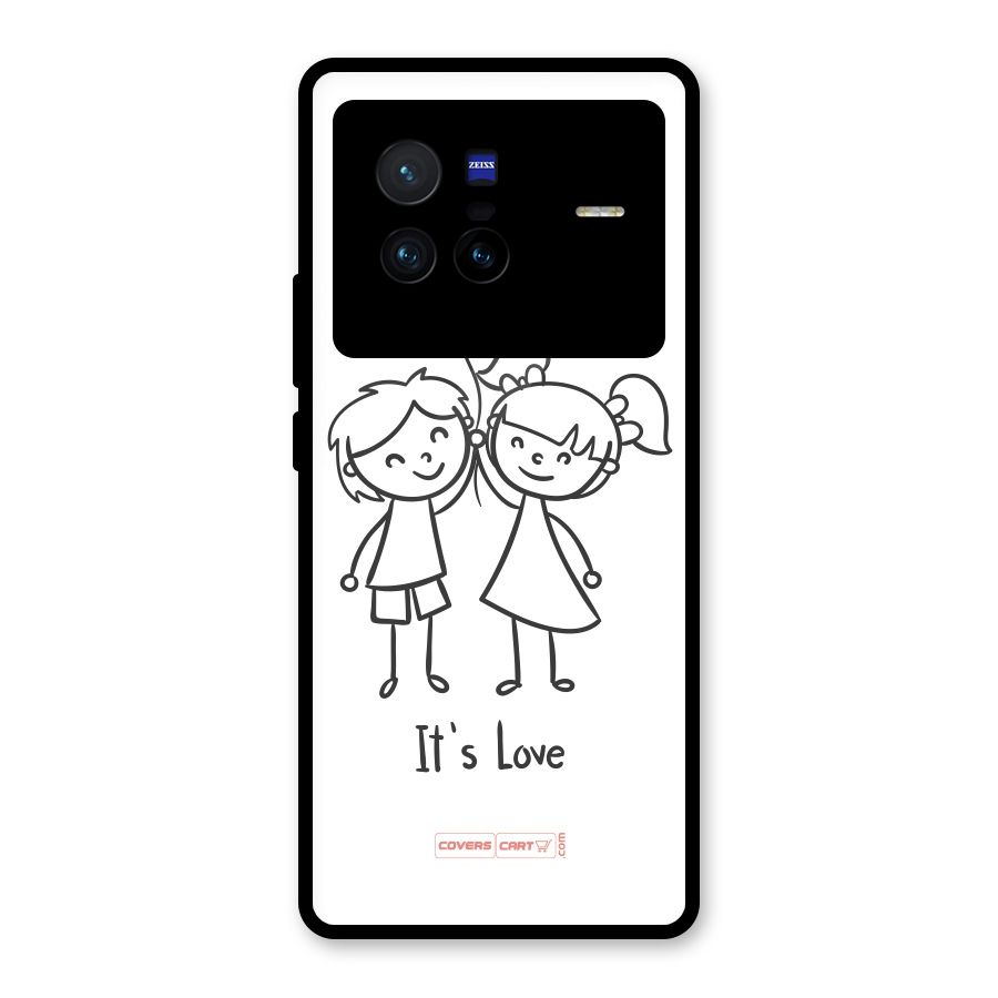 Its Love Glass Back Case for Vivo X80