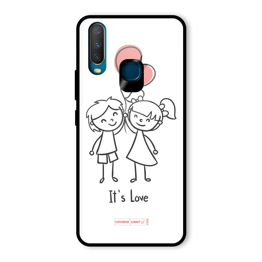 Its Love Glass Back Case for Vivo Y12