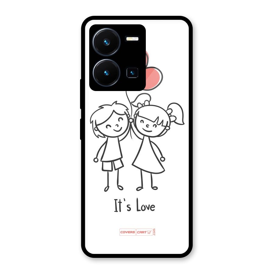 Its Love Glass Back Case for Vivo Y35