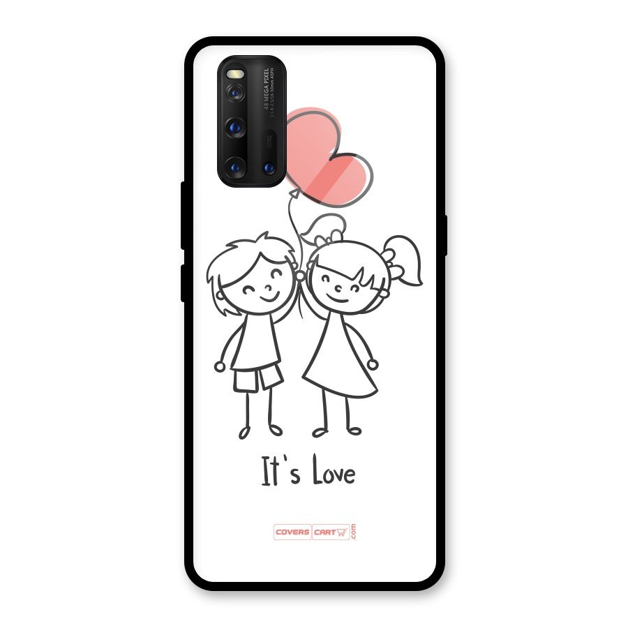 Its Love Glass Back Case for Vivo iQOO 3