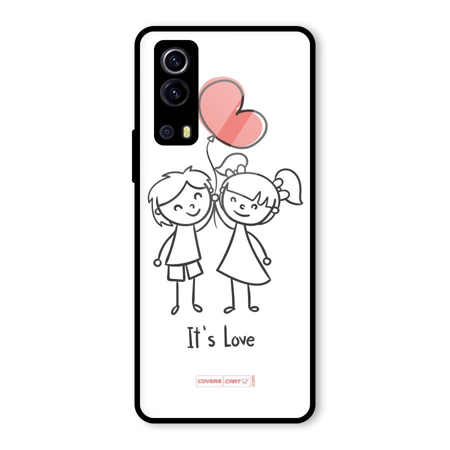 Its Love Glass Back Case for Vivo iQOO Z3