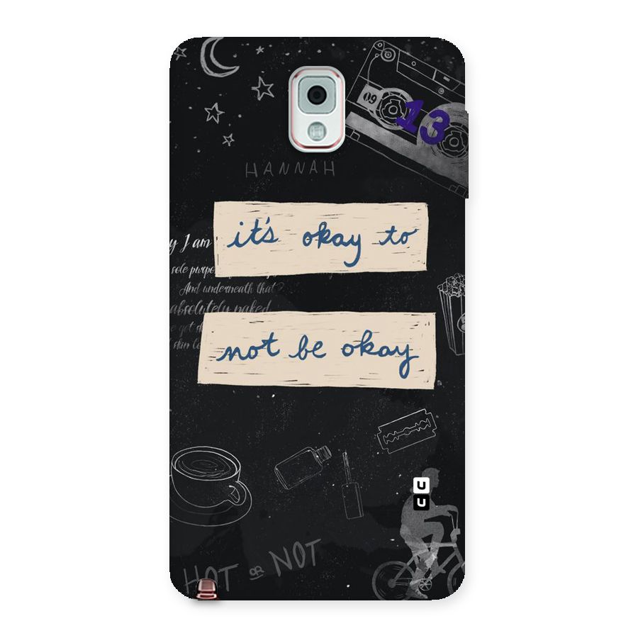 Its Okay Back Case for Galaxy Note 3