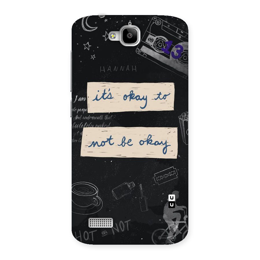 Its Okay Back Case for Honor Holly
