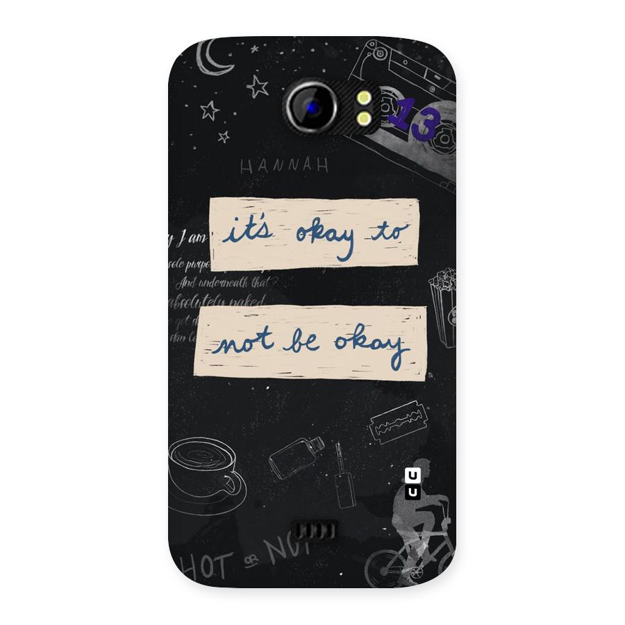 Its Okay Back Case for Micromax Canvas 2 A110
