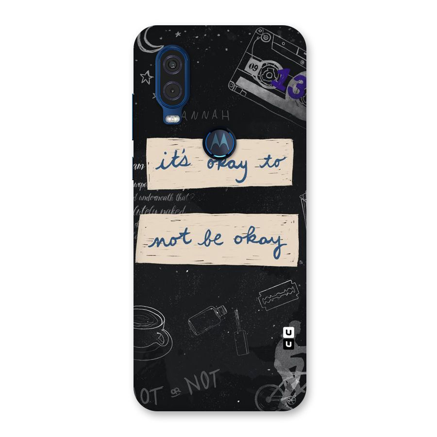 Its Okay Back Case for Motorola One Vision
