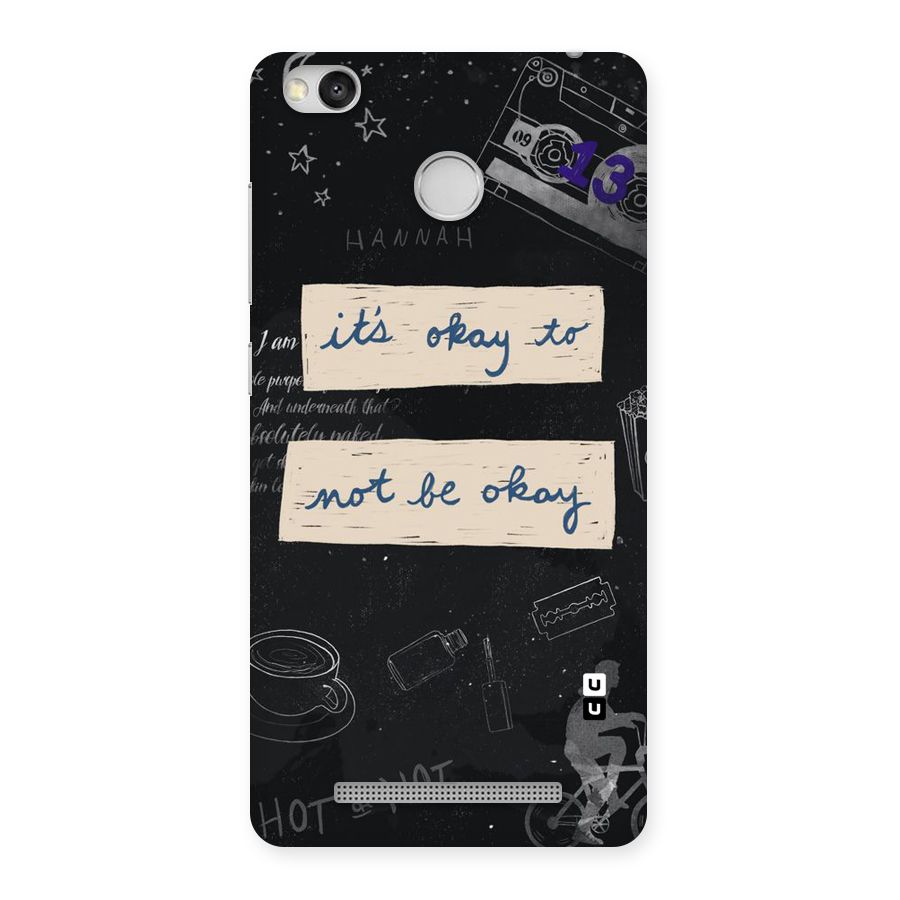 Its Okay Back Case for Redmi 3S Prime
