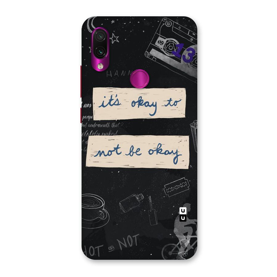 Its Okay Back Case for Redmi Note 7 Pro