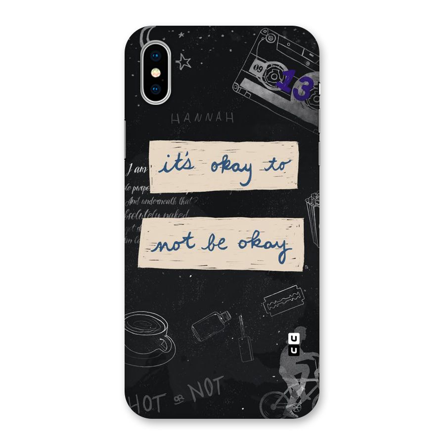 Its Okay Back Case for iPhone XS