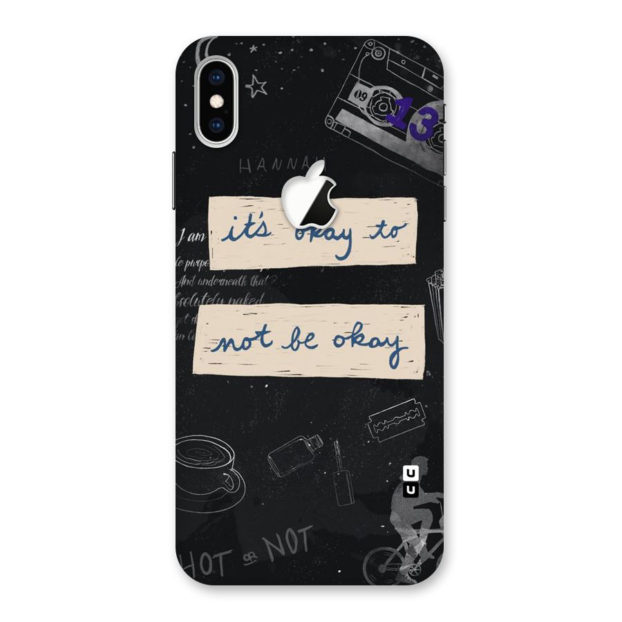 Its Okay Back Case for iPhone XS Max Apple Cut