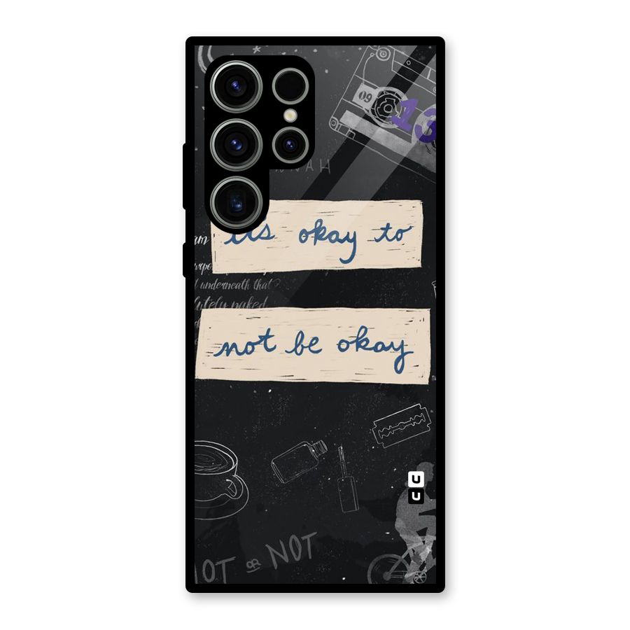 Its Okay Glass Back Case for Galaxy S23 Ultra